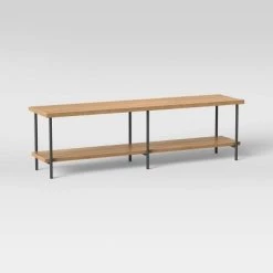 Wood and Metal TV Stand for TVs up to 60" - Room Essentials™ Black -Room Essentials Sales Store GUEST 008e6b5f 4d43 465d 8784 80c8ca30ed60