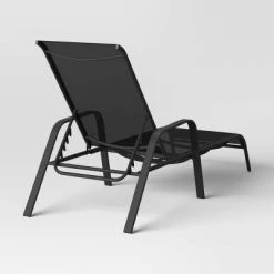 Sling Stacking Steel Outdoor Patio Chaise Lounge Black - Room Essentials™ -Room Essentials Sales Store GUEST 04759d23 b4ae 478f a5de 3ebf5b3acd9e