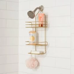 Metal Over The Shower Storage Brass - Room Essentials™