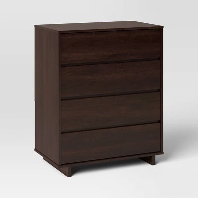 Modern 4 Drawer Dresser - Room Essentials™ Espresso 9 Modern 4 Drawer Dresser - Room Essentials™ Espresso - Image 9