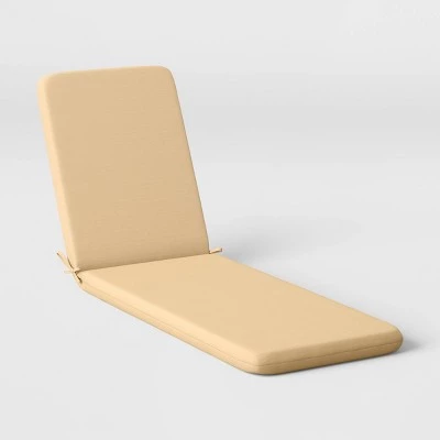 78"x22" Outdoor Chaise Lounge Cushion - Room Essentials™ Tan 7 78"x22" Outdoor Chaise Lounge Cushion - Room Essentials™ Tan - Image 7