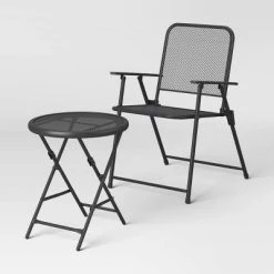 Metal Mesh Folding Patio Dining Collection – Room Essentials™