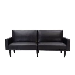 Faux Leather Futon Sofa with Arms Black - Room Essentials™ 12 Faux Leather Futon Sofa with Arms Black - Room Essentials™ -Room Essentials Sales Store GUEST 095f658f 5ce1 4340 8445 617be630fe35