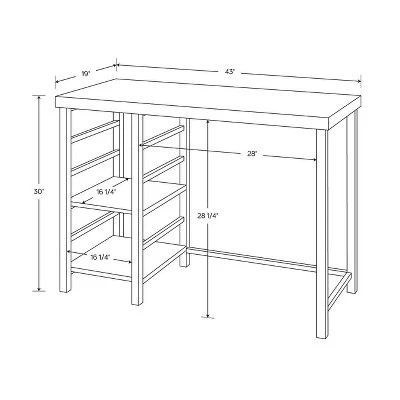 Adjustable Storage Desk Black - Room Essentials™ 3 Adjustable Storage Desk Black - Room Essentials™ - Image 3