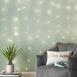 100ltr LED Plug-in Curtain String Lights with Clips - Room Essentials™