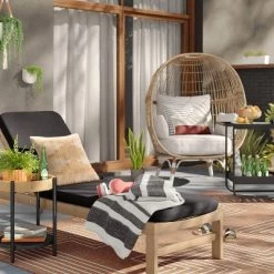 78"x22" Outdoor Chaise Lounge Cushion - Room Essentials™ Tan