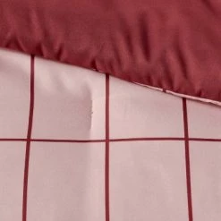 Grid Print Reversible Decorative Comforter Set with Throw - Room Essentials™ Light Pink/maroon 12 Grid Print Reversible Decorative Comforter Set with Throw - Room Essentials™ Light Pink/maroon -Room Essentials Sales Store GUEST 21062395 39d8 4b74 a099 c20f856d3e6c