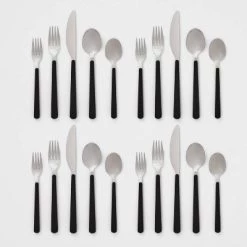 20pc Plastic Handle Flatware Set Black - Room Essentials™ -Room Essentials Sales Store GUEST 2192ff03 c4d1 422e b3a1 e3f1f7a11e7d