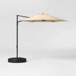 7.5' Round Offset Outdoor Patio Cantilever Umbrella - Room Essentials™ Tan -Room Essentials Sales Store GUEST 25ae3db2 864e 4805 8437 b50f259bd65c