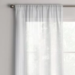 1pc Sheer Crinkle Window Curtain Panel White - Room Essentials™ -Room Essentials Sales Store GUEST 2b1500e5 1e29 4b0c 8e3b 544423b7637b