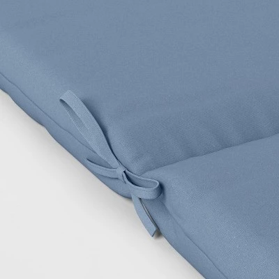 78"x22" Outdoor Chaise Lounge Cushion Quilted Blue - Room Essentials™ 2 78"x22" Outdoor Chaise Lounge Cushion Quilted Blue - Room Essentials™ - Image 2