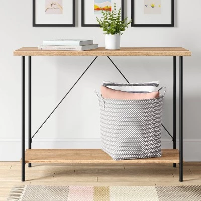Wood and Metal Console Table Natural - Room Essentials™ 1 Wood and Metal Console Table Natural - Room Essentials™