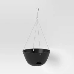 3pc Hanging Self-Watering Indoor Outdoor Planter Pot 1 Planter with Hanging Hardware 12"x12"x6" - Room Essentials™ Black -Room Essentials Sales Store GUEST 33b7fad0 a64d 457b 8e71 b27b082fcc67