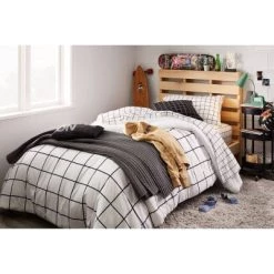 Reversible Microfiber Grid Comforter - Room Essentials™ Navy -Room Essentials Sales Store GUEST 3461f2cc 3d8d 40ee b98b 17a6275dab4d