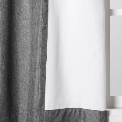 1pc Room Darkening Heathered Window Curtain Panel - Room Essentials™ Gray 5 1pc Room Darkening Heathered Window Curtain Panel - Room Essentials™ Gray - Image 5