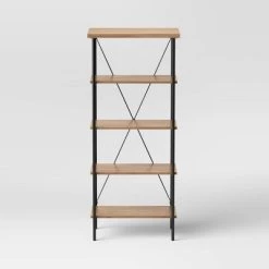 Mixed Material Media Tower Bookcase Natural - Room Essentials™ -Room Essentials Sales Store GUEST 3b0663a1 a18a 42b5 9303 c9f833caf509