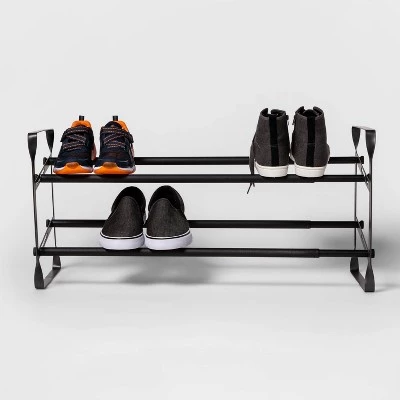 2 Tier Expandable Shoe Rack Gunmetal - Room Essentials™ 1 2 Tier Expandable Shoe Rack Gunmetal - Room Essentials™