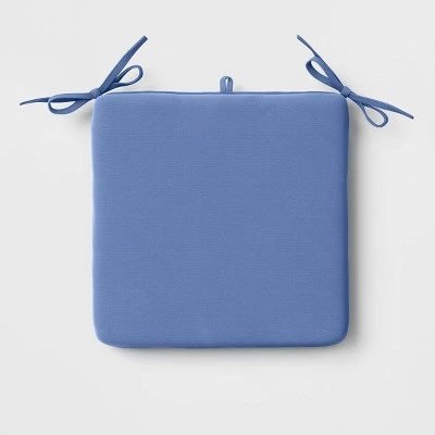 16"x16" Outdoor Chair Seat Cushion - Room Essentials™ Quilted Blue 6 16"x16" Outdoor Chair Seat Cushion - Room Essentials™ Quilted Blue - Image 6