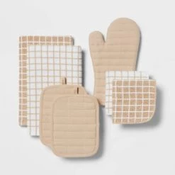 7pc Kitchen Textile Set - Room Essentials™ Tan -Room Essentials Sales Store GUEST 3f992d28 ed4f 46e0 8aef 54b451ed267d
