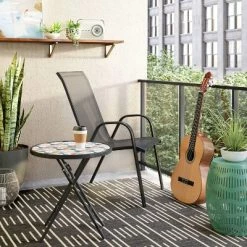 Sling Outdoor Patio Dining Chairs Stacking Chairs Gray - Room Essentials™