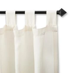 CafĆ© Faceted Pyramid Curtain Rod Black - Room Essentialsā¢