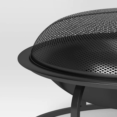 23" Wood Burning Fire Pit with Spark Screen - Room Essentials™ 3 23" Wood Burning Fire Pit with Spark Screen - Room Essentials™ - Image 3