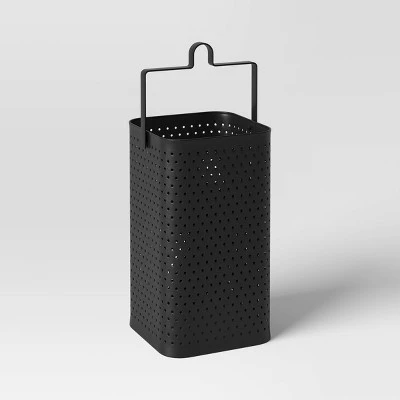 10"x5.93" Pillar Iron Outdoor Lantern Candle Holder - Room Essentials™ Blue 5 10"x5.93" Pillar Iron Outdoor Lantern Candle Holder - Room Essentials™ Blue - Image 5