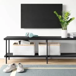 Wood and Metal TV Stand for TVs up to 60" - Room Essentials™ Black