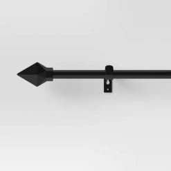 Café Faceted Pyramid Curtain Rod Black - Room Essentials™ -Room Essentials Sales Store GUEST 5558b1f8 b322 4702 908e 0d3297714f42