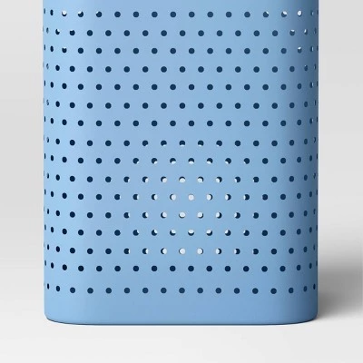 10"x5.93" Pillar Iron Outdoor Lantern Candle Holder - Room Essentials™ Blue 3 10"x5.93" Pillar Iron Outdoor Lantern Candle Holder - Room Essentials™ Blue - Image 3