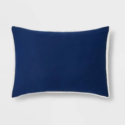 Standard Sherpa Washed Microfiber Comforter Sham - Room Essentials™ Black 4 Standard Sherpa Washed Microfiber Comforter Sham - Room Essentials™ Black - Image 4