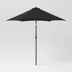 9' Round Outdoor Patio Market Umbrella with Black Pole - Room Essentials™ -Room Essentials Sales Store GUEST 5f8c1ba4 b215 436e b405 cba09e084dfe