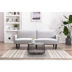 Futon Sofa with Arms - Room Essentials™ Charcoal Gray