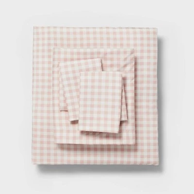 Dash Stripe Printed Microfiber Reversible Comforter & Sheets Set Ivory/Light Pink - Room Essentials™ 6 Dash Stripe Printed Microfiber Reversible Comforter & Sheets Set Ivory/Light Pink - Room Essentials™ - Image 6