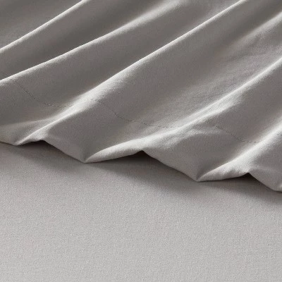 Queen Garment Washed Microfiber Solid Sheet Set Gray - Room Essentials™ 2 Queen Garment Washed Microfiber Solid Sheet Set Gray - Room Essentials™ - Image 2