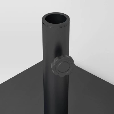 25lb Steel Square Outdoor Patio Market Umbrella Base Black - Room Essentials™ 2 25lb Steel Square Outdoor Patio Market Umbrella Base Black - Room Essentials™ - Image 2