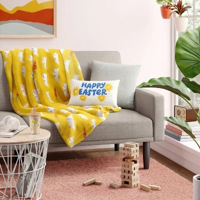 Happy Easter Lumbar Throw Pillow - Room Essentials™ 1 Happy Easter Lumbar Throw Pillow - Room Essentials™