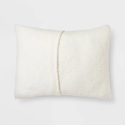 Standard Sherpa Washed Microfiber Comforter Sham - Room Essentials™ Black 3 Standard Sherpa Washed Microfiber Comforter Sham - Room Essentials™ Black - Image 3