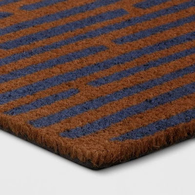 1'4"x2'4" Blocks Rectangular Outdoor Door Mat Blue - Room Essentials™ 2 1'4"x2'4" Blocks Rectangular Outdoor Door Mat Blue - Room Essentials™ - Image 2