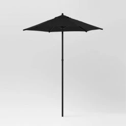 6' Round Outdoor Patio Market Umbrella with Black Pole - Room Essentials™ -Room Essentials Sales Store GUEST 745205cc 10f6 4caa 84da 8c9536c25529