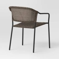 Stack Steel & Wicker Outdoor Patio Chairs, Arm Chairs Black - Room Essentials™ -Room Essentials Sales Store GUEST 7c523e13 52a2 4f47 895d de1cfd82c0f7