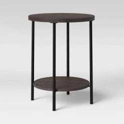 Wood and Metal Round End Table - Room Essentials™ Espresso -Room Essentials Sales Store GUEST 7de02a42 b087 4db0 83d9 cdae70db2db1