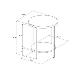 Wood and Metal Round End Table - Room Essentials™ Espresso -Room Essentials Sales Store GUEST 801566b6 94f2 435c b740 54c838e69e67