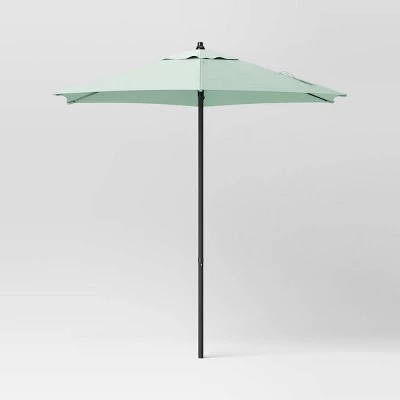 7.5' Round Outdoor Patio Market Umbrella - Room Essentials™ Mint 9 7.5' Round Outdoor Patio Market Umbrella - Room Essentials™ Mint - Image 9