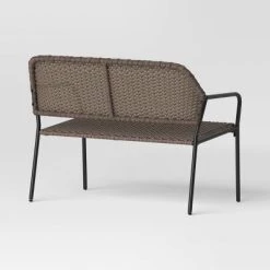 Steel & Wicker Outdoor Patio Garden Bench Light Brown - Room Essentials™ -Room Essentials Sales Store GUEST 8a852f8e a8a3 4938 8da4 0f75f8c6a20c