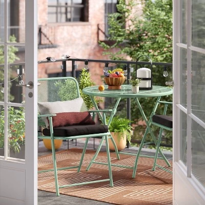 16"x16" Outdoor Chair Seat Cushion - Room Essentials™ Quilted Blue 1 16"x16" Outdoor Chair Seat Cushion - Room Essentials™ Quilted Blue