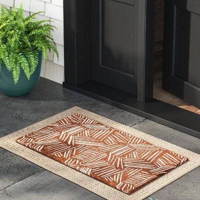 1'4"x2'4" Scritch Rectangular Outdoor Door Mat White - Room Essentials™ 1 1'4"x2'4" Scritch Rectangular Outdoor Door Mat White - Room Essentials™