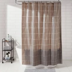 PEVA Bundle Shower Curtain Matte Gray - Room Essentials™