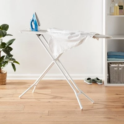 Standard Ironing Board White Metal with Creamy Chai Cover - Room Essentials™ 1 Standard Ironing Board White Metal with Creamy Chai Cover - Room Essentials™