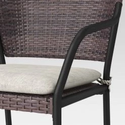 3pc Wicker Bistro Set with Cushions - Dark Brown - Room Essentials™ -Room Essentials Sales Store GUEST aca2327f 450c 467e 991d 34e5a1b3a684